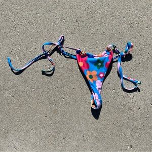 Floral Thong Bikini Bottoms